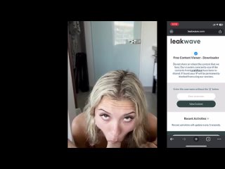 she is so good at sucking, leakwave