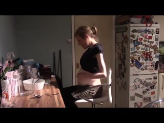 thin girl stuffing belly a lot - thisvid.com